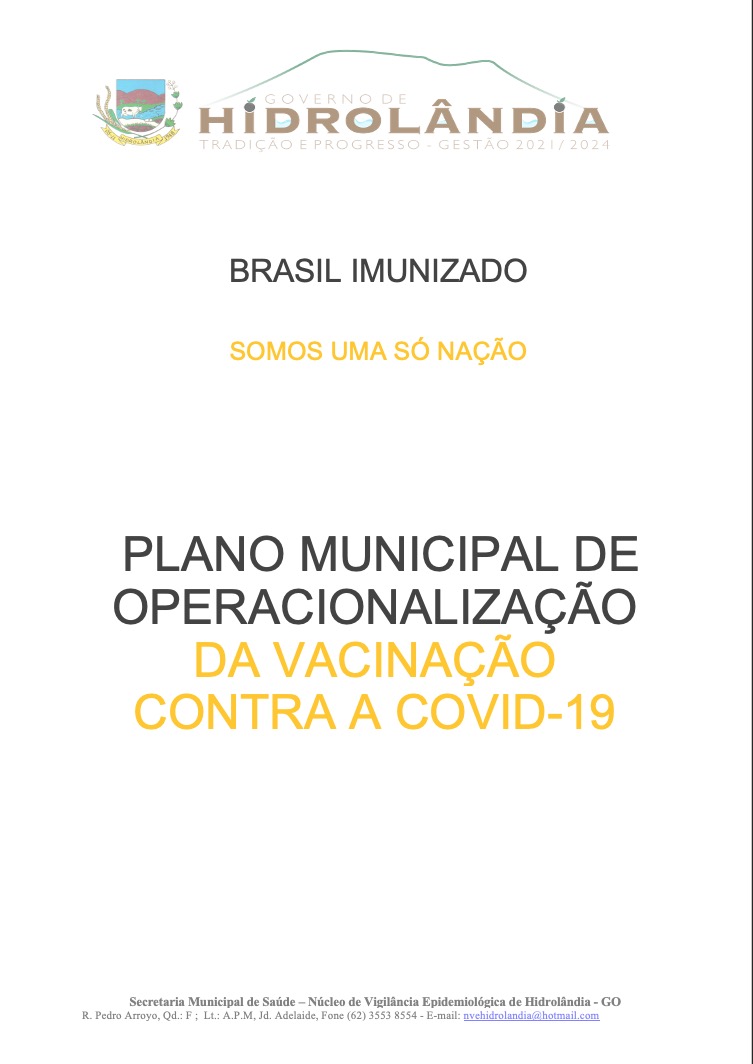 PLANO MUNICIPAL DE OPERACIONALIZAÇÃO DA VACINAÇÃO CONTRA A COVID-19