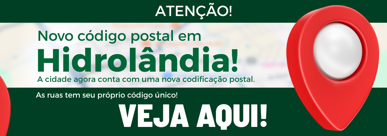 Novos Códigos Postais – Hidrolândia, Goiás.